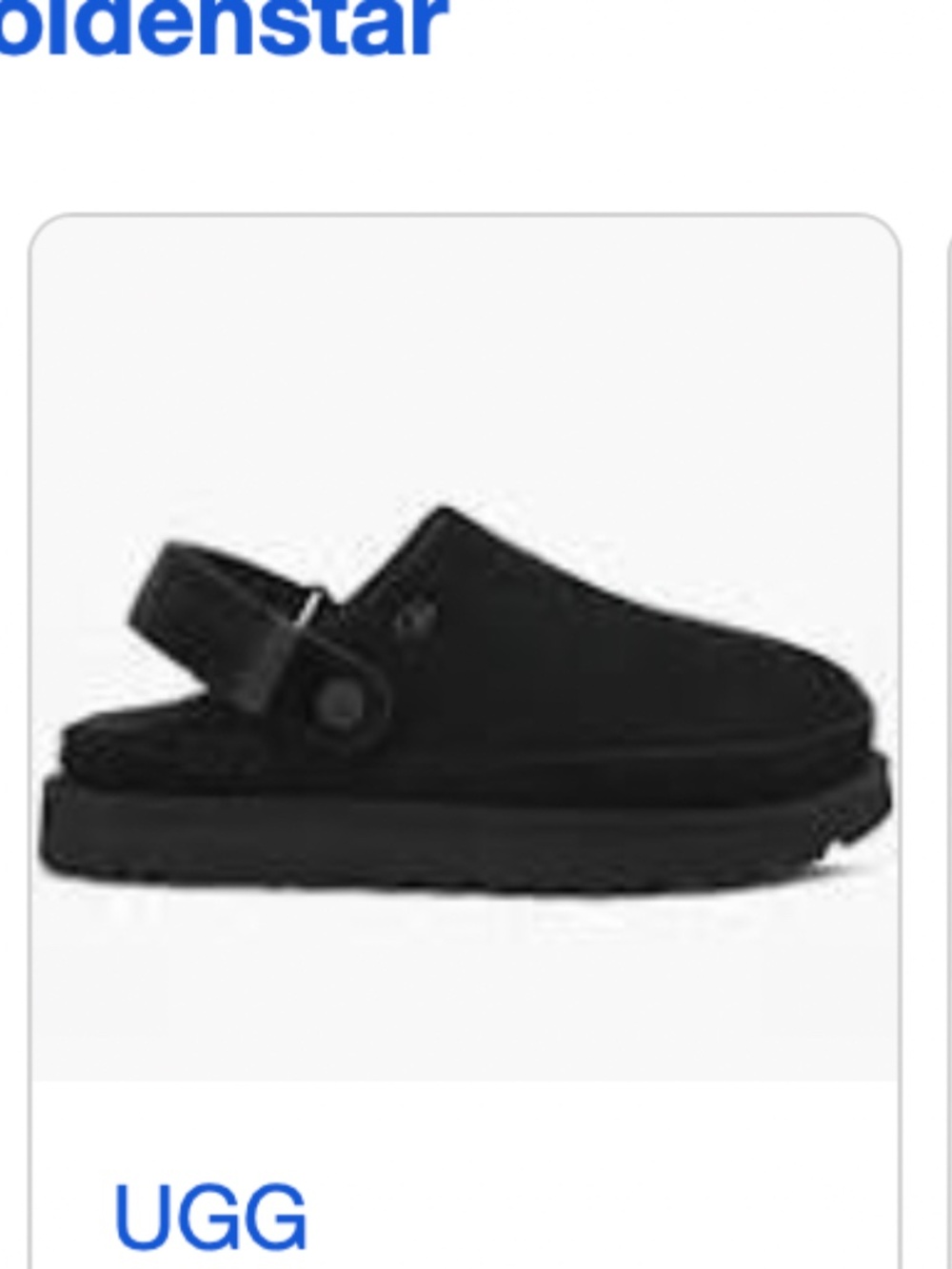 UGG Black Goldenstar Clog